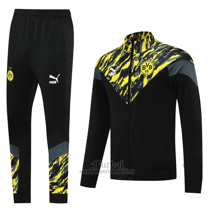 Chandal de Chaqueta del Borussia Dortmund 2021 Negro